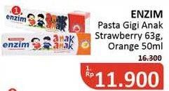 Promo Harga ENZIM Pasta Gigi Anak Strawberry, Orange 42 gr - Alfamidi