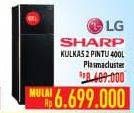 Promo Harga LG / SHARP Kulkas 2 Pintu 400L  - Hypermart