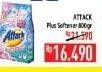 Promo Harga ATTACK Detergent Powder Plus Softener 800 gr - Hypermart