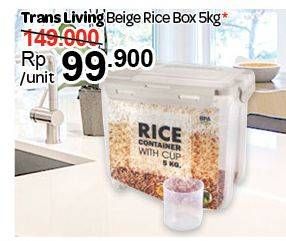 Promo Harga Rice Box Beige 5 kg - Carrefour