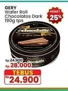 Promo Harga Chocolatos Wafer Roll Cokelat Dark 190 gr - Indomaret