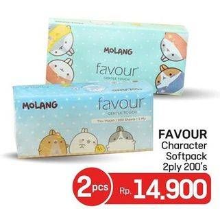 Promo Harga Favour Character Facial Tissue Gentle Touch 200 sheet - LotteMart