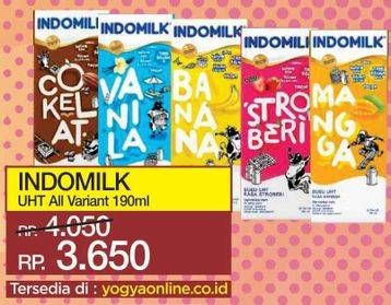 Promo Harga INDOMILK Susu UHT All Variants 190 ml - Yogya