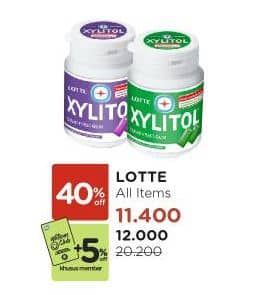 Promo Harga Lotte Xylitol Candy Gum All Variants 28 gr - Watsons