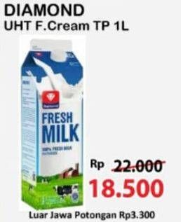 Promo Harga Diamond Fresh Milk Plain 946 ml - Alfamart