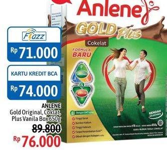 Promo Harga ANLENE Gold Plus Susu High Calcium Original, Cokelat, Vanila 650 gr - Alfamidi