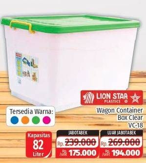 Promo Harga LION STAR Wagon Container VC-18  - Lotte Grosir