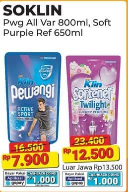 Promo Harga So Klin Softener Twilight Sensation Glamorous Purple 650 ml - Alfamart