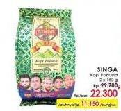 Promo Harga Singa Kopi Robusta per 2 pouch 180 gr - LotteMart