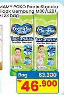 Promo Harga Mamy Poko Pants Xtra Kering Slim Tidak Gembung M30, L28, XL23 23 pcs - Indomaret