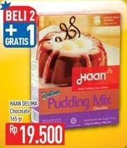 Promo Harga HAAN Delima Pudding Mix per 2 box 165 gr - Hypermart