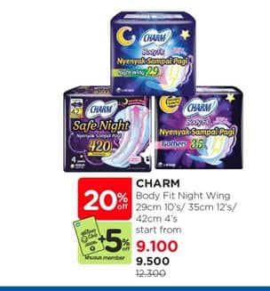 Promo Harga Charm Safe Night Wing 29cm 9 pcs - Watsons