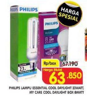 Promo Harga Essential Cool Daylight 23 W / My Care 8 Watt  - Superindo