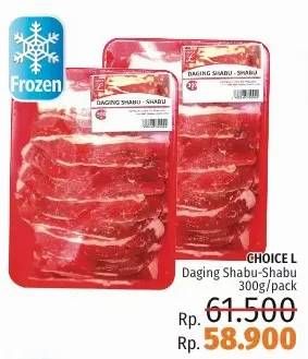 Promo Harga CHOICE L Daging Shabu-Shabu 300 gr - LotteMart