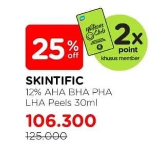 Promo Harga Skintific 12% AHA BHA PHA LHA Peeling Solution 30 ml - Watsons