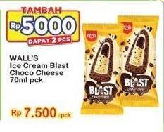 Promo Harga WALLS Ice Cream Blast Choco Cheese 70 ml - Indomaret