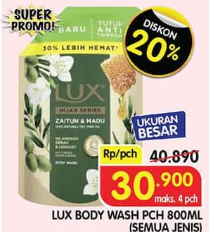 Promo Harga LUX Botanicals Body Wash All Variants 800 ml - Superindo