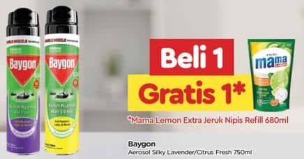 Promo Harga Baygon Insektisida Spray Silky Lavender, Citrus Fresh 750 ml - TIP TOP