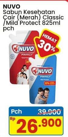 Promo Harga Nuvo Body Wash Classic, Mild Protect 825 ml - Indomaret