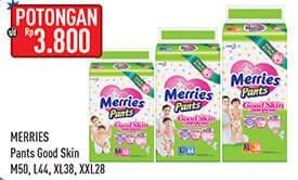 Promo Harga Merries Pants Good Skin M50, XXL28, L44, XL38 28 pcs - Hypermart