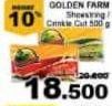 Promo Harga GOLDEN FARM French Fries Shoestring, Crinkle 500 gr - Giant