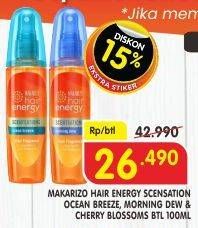 Promo Harga Makarizo Hair Energy Scentsations Cherry Blossom, Morning Dew, Ocean Breeze 100 ml - Superindo
