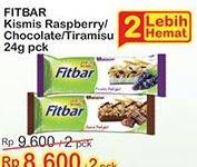 Promo Harga FITBAR Makanan Ringan Sehat Chocolate, Tiramisu Delight, Fruits 22 gr - Indomaret