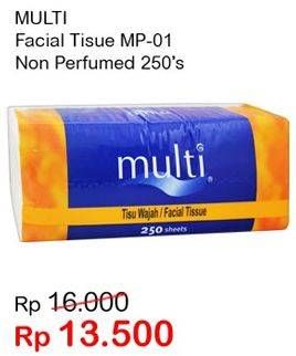 Promo Harga MULTI Facial Tissue MP01 Non Perfumed 250 pcs - Indomaret