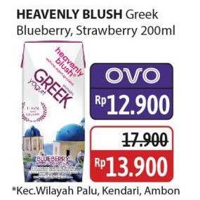 Promo Harga Heavenly Blush Greek Yoghurt Blueberry, Strawberry 200 ml - Alfamidi