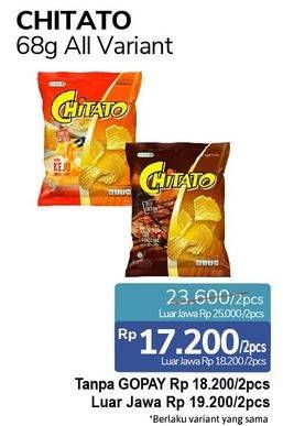 Promo Harga CHITATO Snack Potato Chips All Variants per 2 pouch 68 gr - Alfamidi