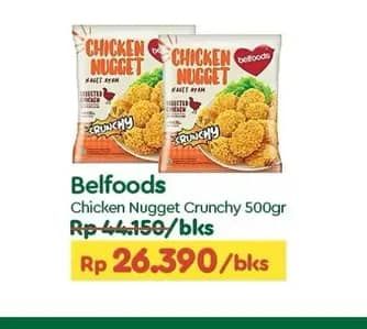 Promo Harga Belfoods Nugget Chicken Nugget Crunchy 500 gr - TIP TOP