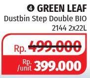 Promo Harga GREEN LEAF Dustbin Step Double Bio 2144 per 2 pcs 22 ltr - Lotte Grosir
