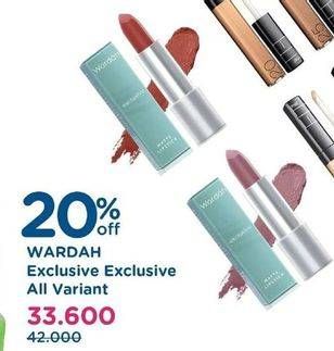Promo Harga WARDAH Exclusive Lipstick All Variants  - Watsons