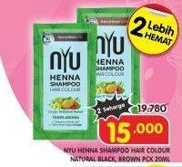 Promo Harga NYU Henna Shampoo Hair Colour Black, Brown 20 ml - Superindo