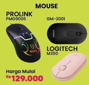 Promo Harga Mouse Prolink PMG9006, GM-2001, Logitech M350  - COURTS