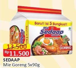 Promo Harga SEDAAP Mie Goreng per 5 pcs 90 gr - Alfamart