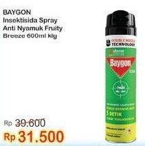 Promo Harga BAYGON Insektisida Spray Fruity Breeze 600 ml - Indomaret