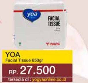 Promo Harga YOA Facial Tissue 650 gr - Yogya