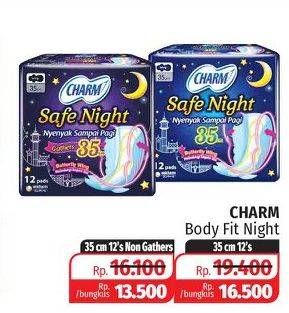 Promo Harga Charm Body Fit Night Wing 35cm 12 pcs - Lotte Grosir