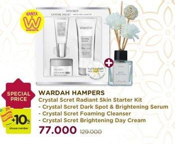 Promo Harga Wardah Hampers Crystal Secret Radiant Skin Starter Kit  - Watsons