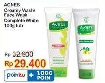 Promo Harga ACNES Facial Wash Fights Bacteria Acne Care, Complete White 100 gr - Indomaret