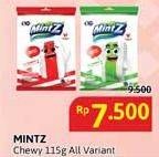 Promo Harga Mintz Candy Chewy Mint All Variants 115 gr - Alfamidi