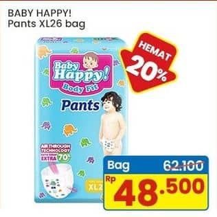 Promo Harga Baby Happy Body Fit Pants XL26 26 pcs - Indomaret