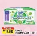 Promo Harga Charm Pantyliner Daun Sirih + Herbal 32 pcs - Alfamart