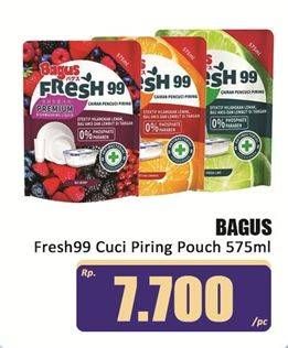 Promo Harga Bagus Fresh99 Premium Anti Bacterial Dish Washing Liquid 575 ml - Hari Hari