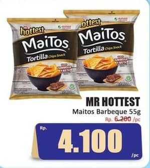 Promo Harga Mr Hottest Maitos Tortilla Chips BBQ Fiesta 55 gr - Hari Hari