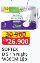 Promo Harga Softex Daun Sirih 36cm 18 pcs - Alfamart