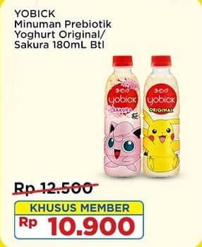 Promo Harga Yobick Minuman Prebiotik Yoghurt Original, Sakura 180 ml - Indomaret