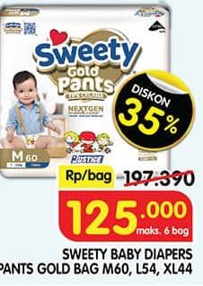 Promo Harga Sweety Gold Pants L54, M60, XL44 44 pcs - Superindo