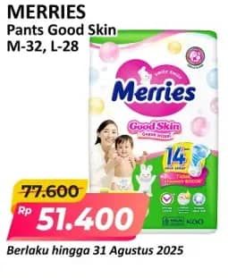 Promo Harga Merries Pants Good Skin M32, L28 28 pcs - Alfamart